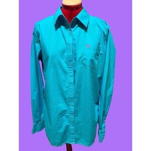 Ariat Women's Blue Long Sleeve Button Up Shirt Size XXL